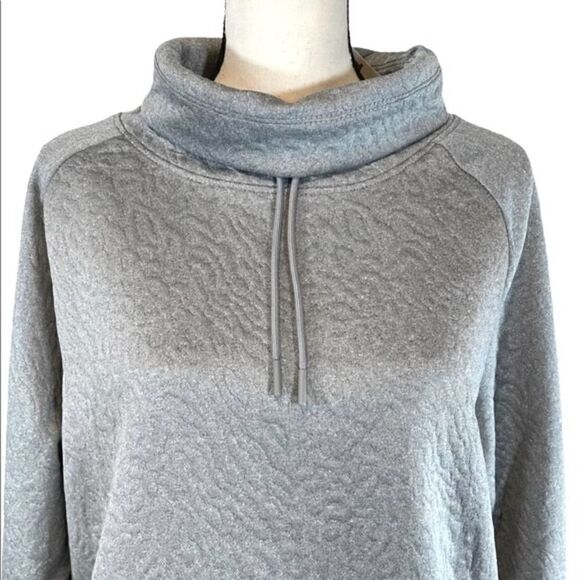 Juicy Couture Jacquard Quilted Crop Pullover Gray Long Sleeve Womens Athleisure - Picture 5 of 14